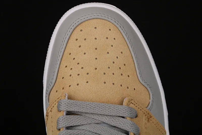 All categories Air Jordan Jordan series basketball shoes Air Jordan 1 Mid Air Jordan 1 Mid AJ1 Joe 1 Zhongbang Maca color yellow cement gray basketball shoes DA4666-001